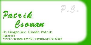 patrik csoman business card